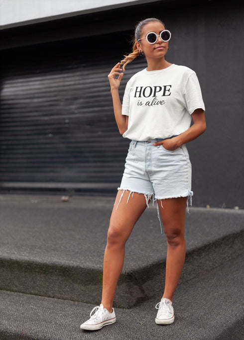 Hope is Alive T-Shirt • Inspirational Faith Shirt • Christian Quote Tee • Motivational Scripture Shirt • Jesus Believer Gift • Spiritual Graphic Tee • Positive Uplifting Shirt