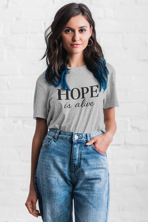 Hope is Alive T-Shirt • Inspirational Faith Shirt • Christian Quote Tee • Motivational Scripture Shirt • Jesus Believer Gift • Spiritual Graphic Tee • Positive Uplifting Shirt
