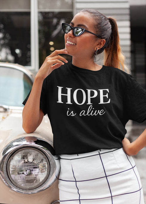 Hope is Alive T-Shirt • Inspirational Faith Shirt • Christian Quote Tee • Motivational Scripture Shirt • Jesus Believer Gift • Spiritual Graphic Tee • Positive Uplifting Shirt