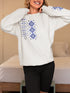 Ukrainian Sweatshirt, Ukrainian Ornament Embroidery Style Vinyl Sweatshirt, Ukrainian Gift, Ukrainian Motives Sweatshirt, Ukraine Shirts
