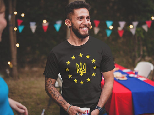 Ukraine T-Shirt Ukraine Flag American European Flag T shirt Support Ukraine Shirt Stand With Ukraine