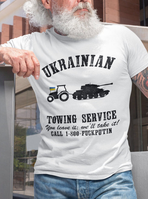 Ukrainian Towing Service Ukraine Army Military Stand With Ukraine T shirts Ukraine Farmers Motivational Patriotic Shirts