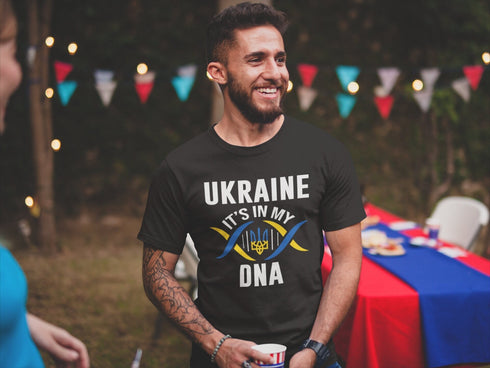 Ukraine T-shirt Trident Flag Ukraine It's In My DNA Ukrainian Patriotic T shirt
