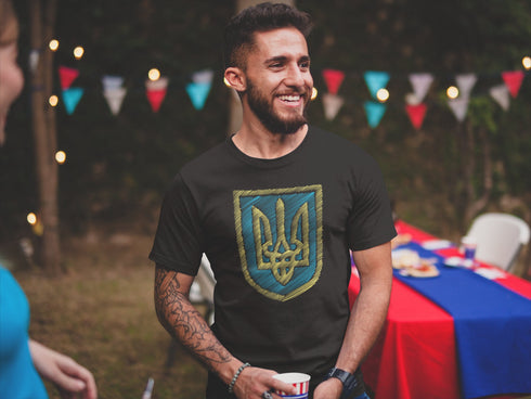Ukraine T-Shirt, Ukraine Flag, Pray For Ukraine, Ukraine Coat of Arm Hand Drawn Trident, Peace In Ukraine Shirt, Stand With Ukraine