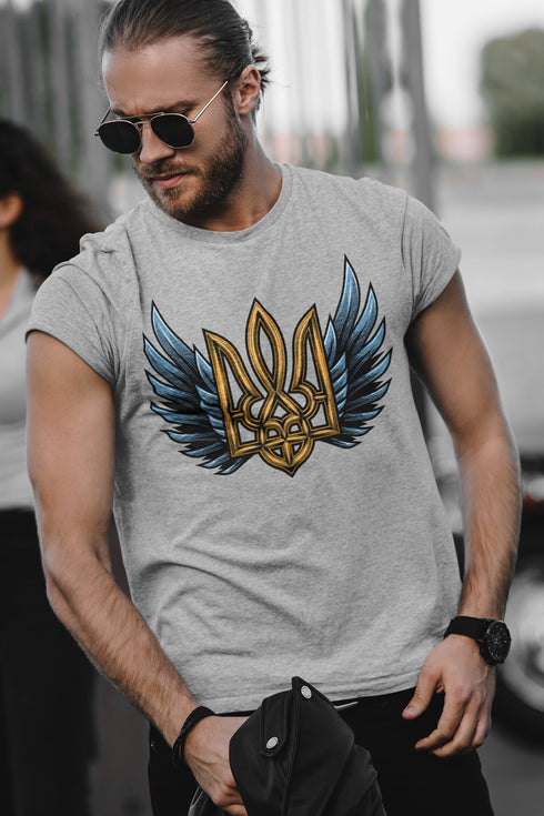 Ukraine T-shirt, Ukraine Flag, Ukraine Coat Of Arms, Ukrainian Patriotic T shirt, Trident Wings Tee, Ukrainian Gift T shirt