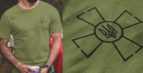 Ukraine T shirt Military Cross Volodymyr Zelenskyy Military Army T-Shirt Stand With Ukraine