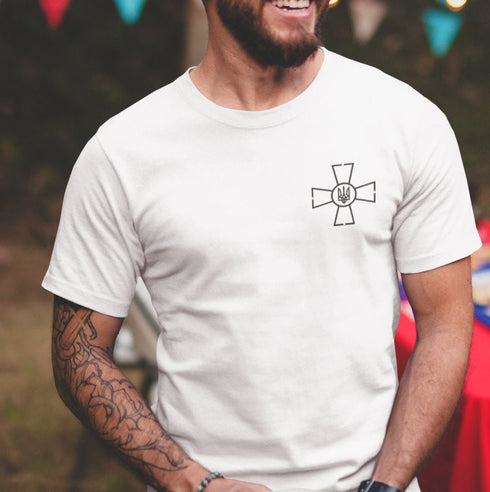 Ukraine T shirt Military Cross Volodymyr Zelenskyy Military Army T-Shirt Stand With Ukraine