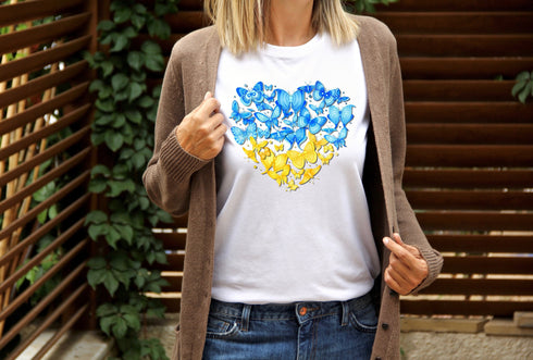 Ukraine shirt, Ukrainian flag, Ukraine Butterfly Heart Ukraine Strong shirt, Stand With Ukraine