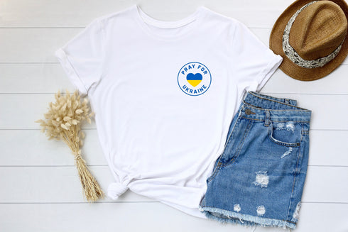 Pray For Ukraine T Shirt Chest Logo Stand With Ukraine Support Ukraine Ukrainian Military T shirt