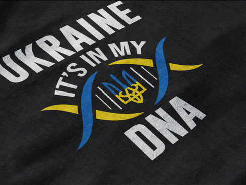 Ukraine T-shirt Trident Flag Ukraine It's In My DNA Ukrainian Patriotic T shirt