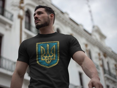Ukraine T-Shirt, Ukraine Flag, Pray For Ukraine, Ukraine Coat of Arm Hand Drawn Trident, Peace In Ukraine Shirt, Stand With Ukraine