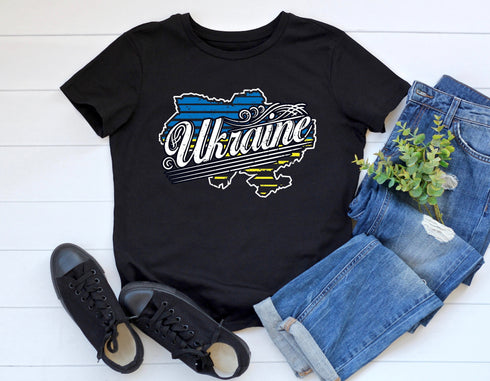 Ukraine Map T-shirt Ukraine Army Military Stand With Ukraine T shirts Ukraine Motivational Patriotic Shirts