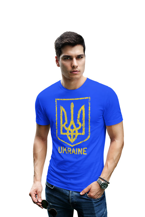 Ukrainian T-Shirt with Ukraine Flag and Trident Patriotic Ukraine T-shirt